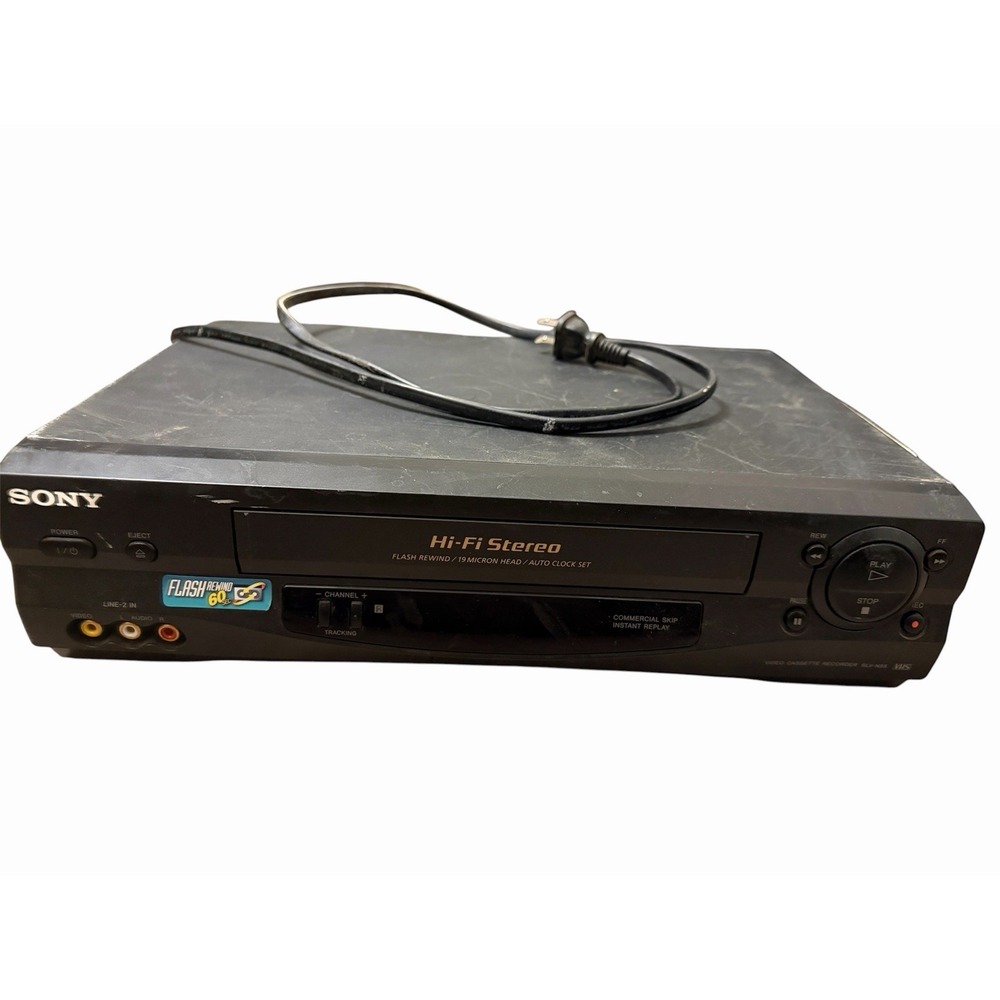 Sony SLV-N55 VHS VCR Hi-Fi Stereo Video Cassette Recorder Tested Works No Remote